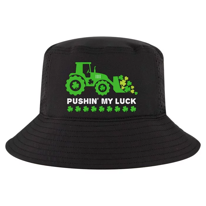 St Patrick's Day Pushing My Luck Monster Truck Cool Comfort Performance Bucket Hat