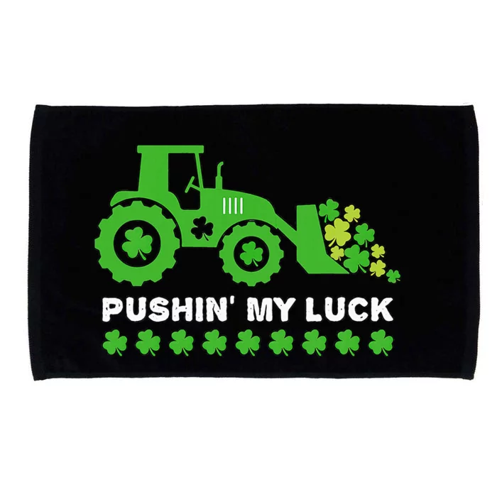 St Patrick's Day Pushing My Luck Monster Truck Microfiber Hand Towel