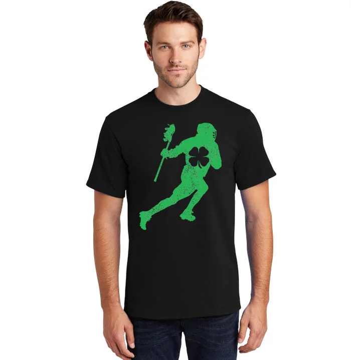 St Patrick's Day Shamrock Lacrosse Saint Paddy's Tall T-Shirt