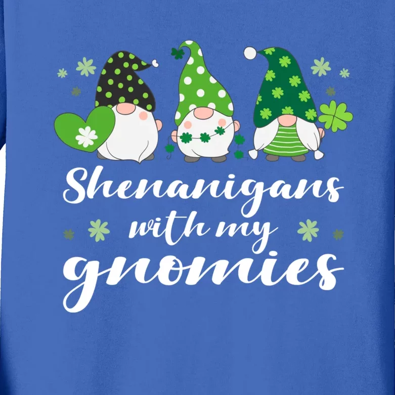 St Patricks Day Green Gnomes Funny Saying Irish Funny Gift Kids Long Sleeve Shirt