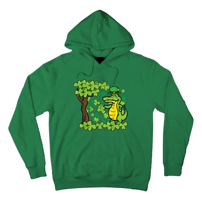 St Patrick Day Alligator Shamrock Saint Pattys Tall Hoodie