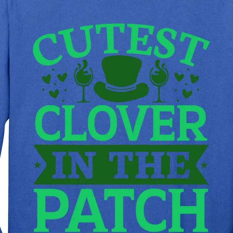 St Patricks Day Cutest Clover In The Patch Gift Long Sleeve Shirt