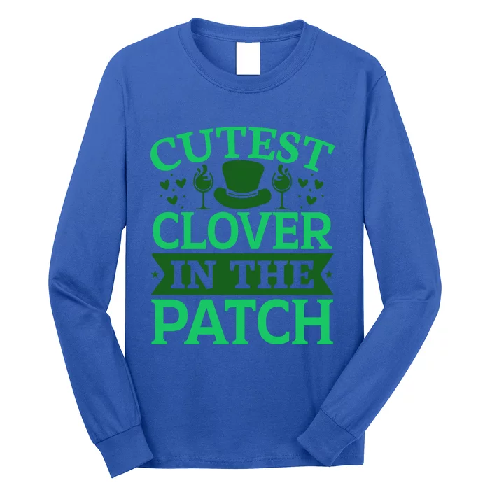 St Patricks Day Cutest Clover In The Patch Gift Long Sleeve Shirt