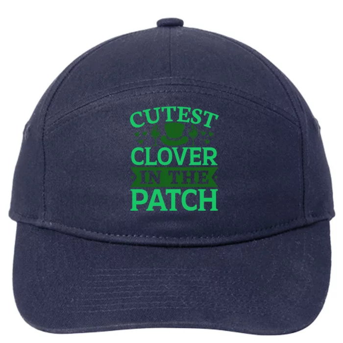 St Patricks Day Cutest Clover In The Patch Gift 7-Panel Snapback Hat