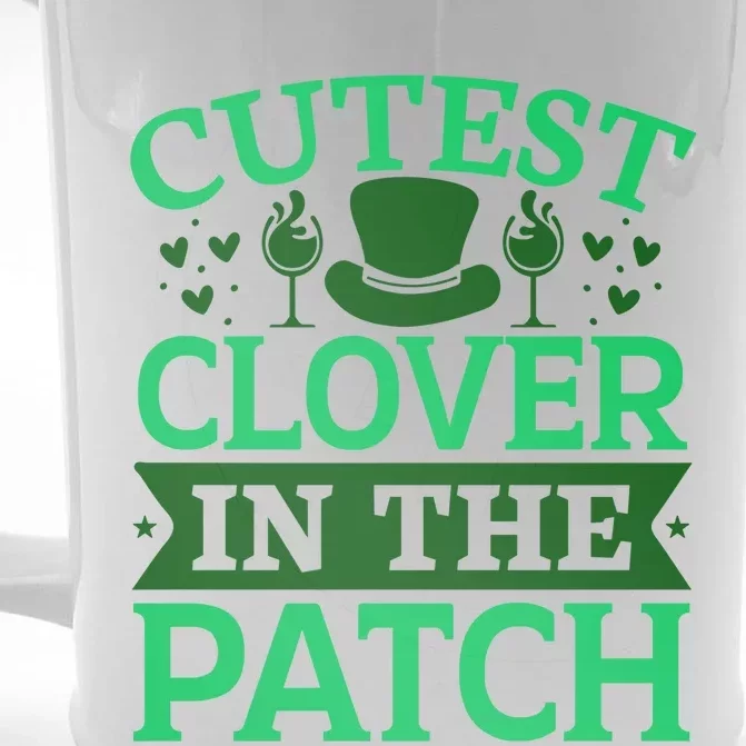 St Patricks Day Cutest Clover In The Patch Gift Front & Back Beer Stein