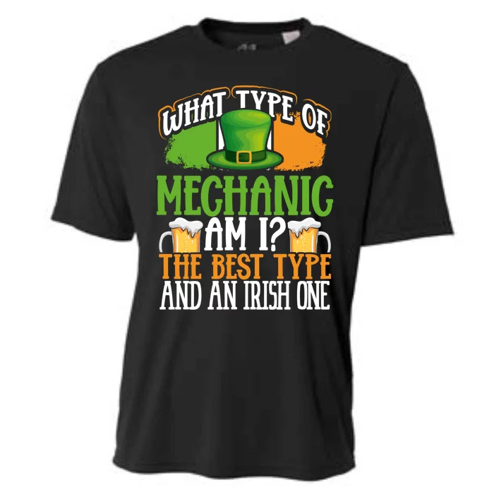 St Patrick's Day Mechanic Irish Shamrock Leprechaun Hat Gift Cute Gift Cooling Performance Crew T-Shirt