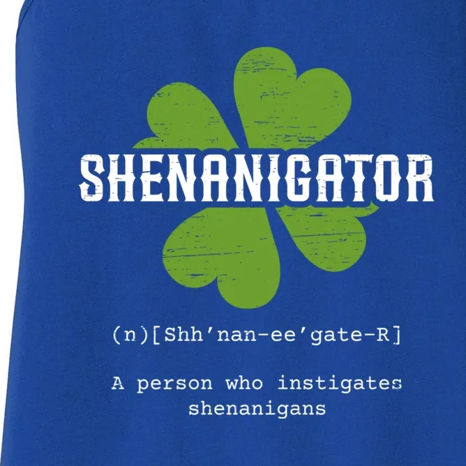 St Patricks Day Irish Shenanigator Lucky Funny Cloverleaf Gift Women's Racerback Tank