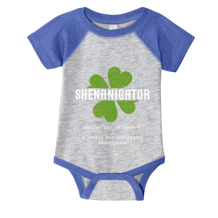 St Patricks Day Irish Shenanigator Lucky Funny Cloverleaf Gift Infant Baby Jersey Bodysuit