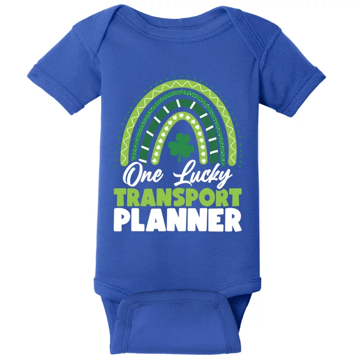 St Patricks Day One Lucky Transport Planner Funny Gift Baby Bodysuit