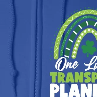 St Patricks Day One Lucky Transport Planner Funny Gift Full Zip Hoodie