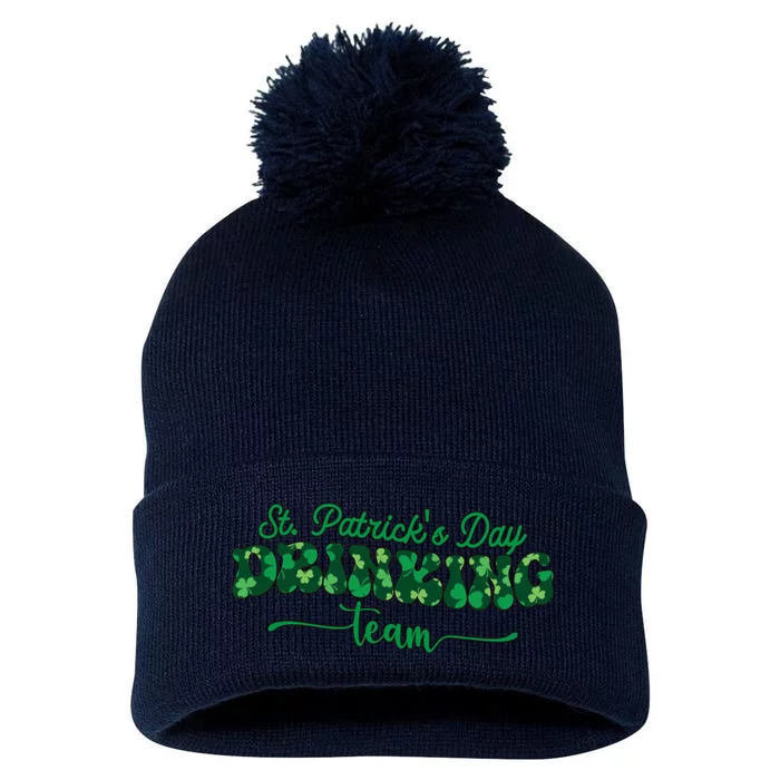 St Pattrick's Day Drinking Team Plaid Matching Pom Pom 12in Knit Beanie