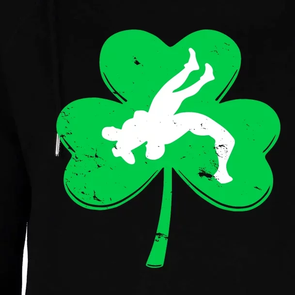 St. PatrickS Day Wrestling Shamrock Womens Funnel Neck Pullover Hood