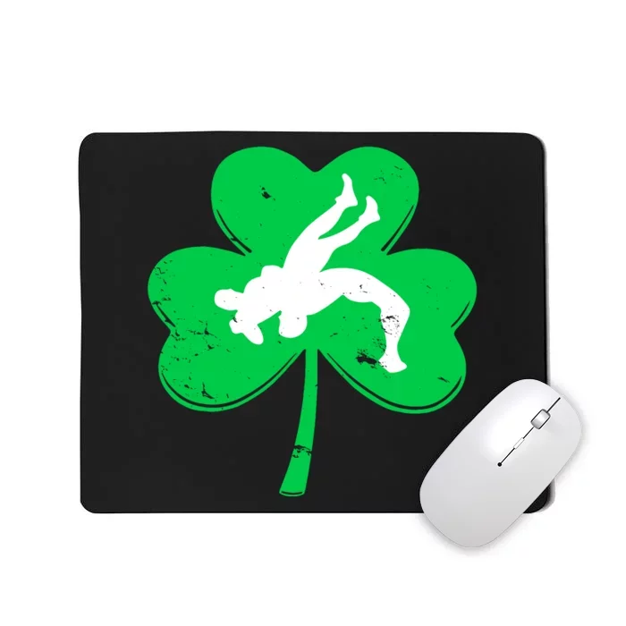 St. PatrickS Day Wrestling Shamrock Mousepad