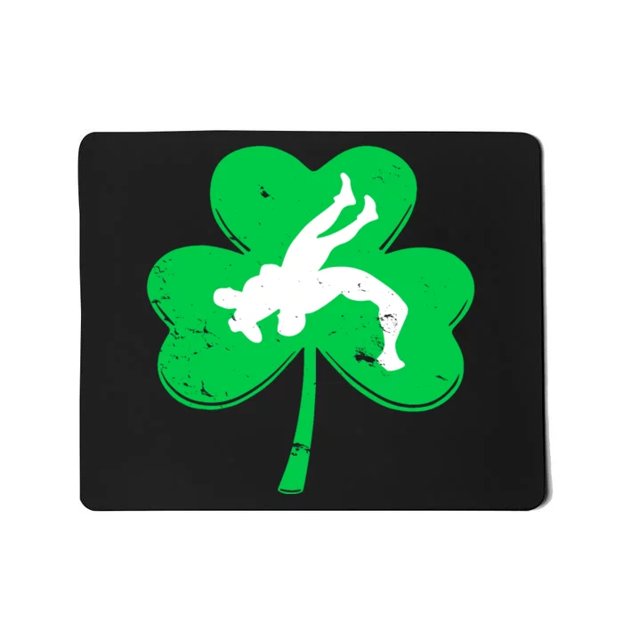 St. PatrickS Day Wrestling Shamrock Mousepad