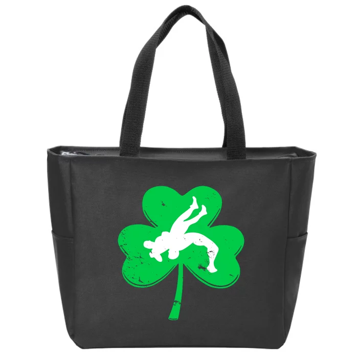 St. PatrickS Day Wrestling Shamrock Zip Tote Bag