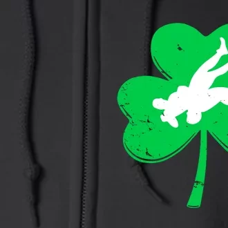 St. PatrickS Day Wrestling Shamrock Full Zip Hoodie