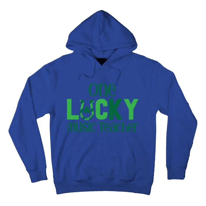 St Patricks Day Matching Costume One Lucky Music Teacher Funny Gift Hoodie