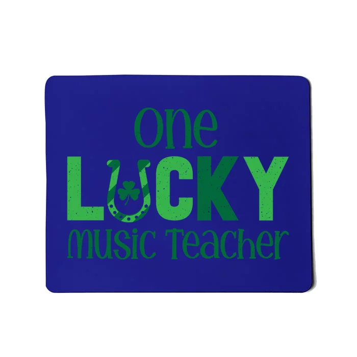 St Patricks Day Matching Costume One Lucky Music Teacher Funny Gift Mousepad