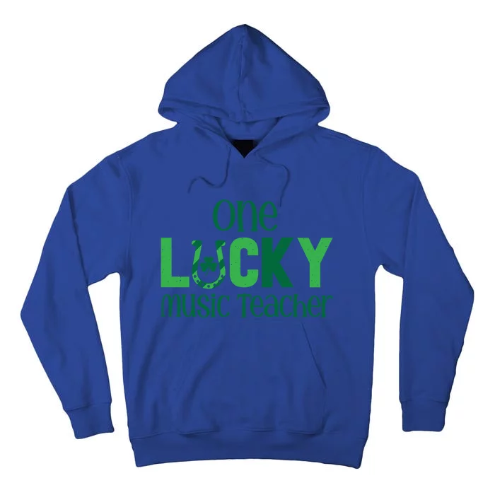 St Patricks Day Matching Costume One Lucky Music Teacher Funny Gift Tall Hoodie