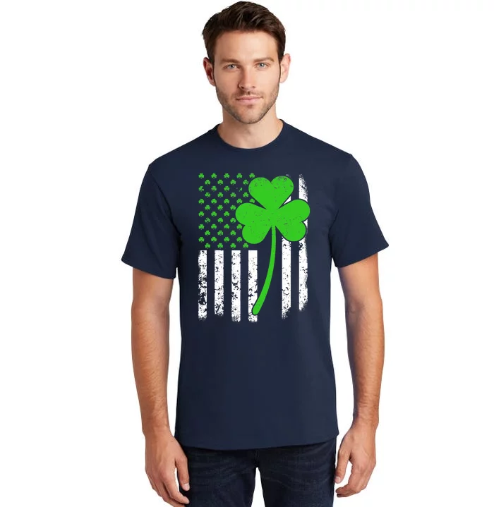 St. Patrick's Day Irish American Flag Shamrock Gifts Tall T-Shirt