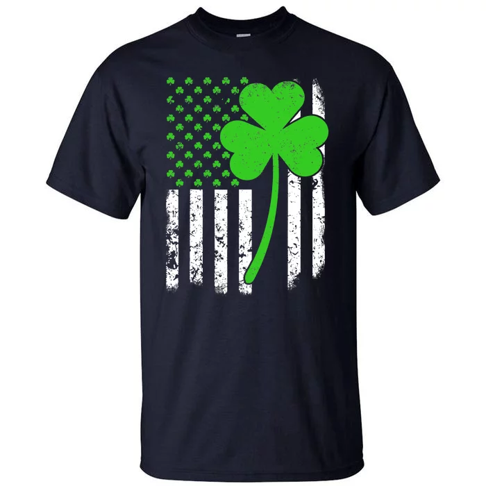 St. Patrick's Day Irish American Flag Shamrock Gifts Tall T-Shirt