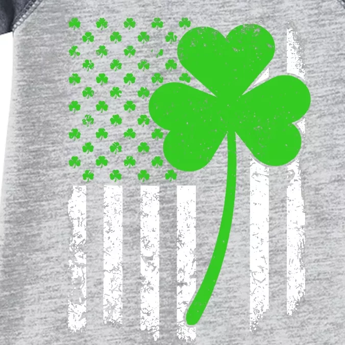 St. Patrick's Day Irish American Flag Shamrock Gifts Infant Baby Jersey Bodysuit