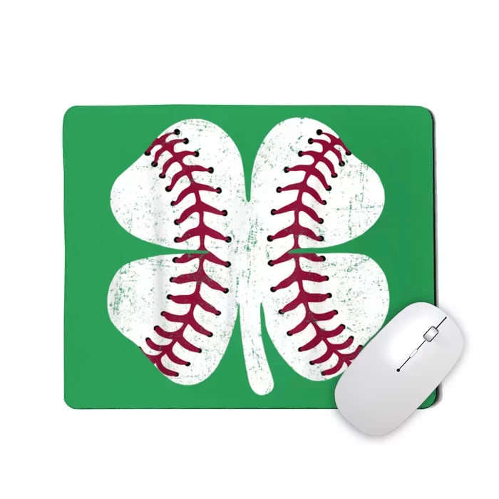 St Patricks Day Shamrock Baseball Saint Paddy's Mousepad