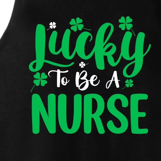 St Patrick's Day Shamrock Lucky To Be A Nurse Irish Culture Cute Gift Ladies Tri-Blend Wicking Tank