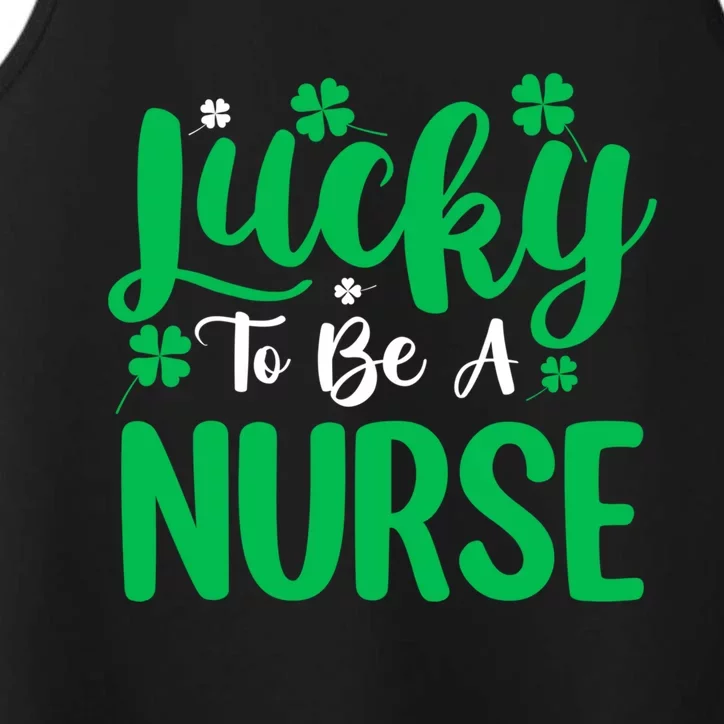 St Patrick's Day Shamrock Lucky To Be A Nurse Irish Culture Cute Gift Performance Tank