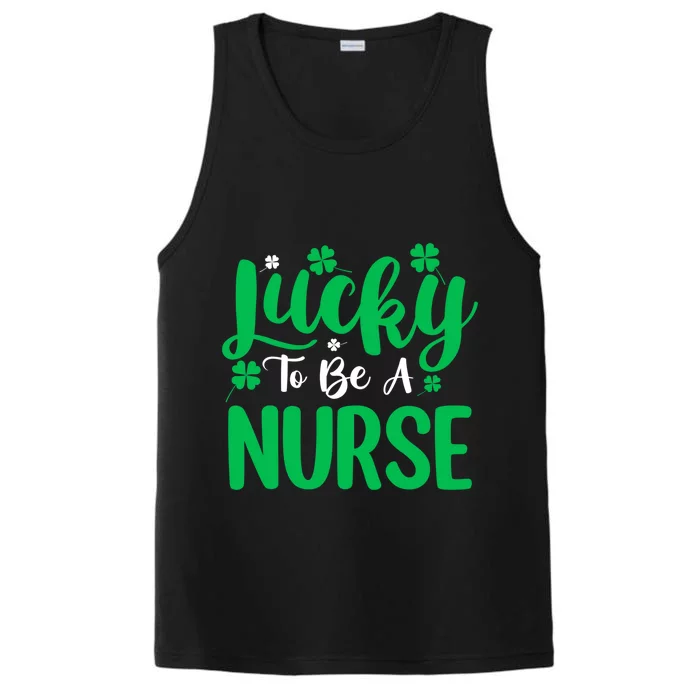 St Patrick's Day Shamrock Lucky To Be A Nurse Irish Culture Cute Gift Performance Tank