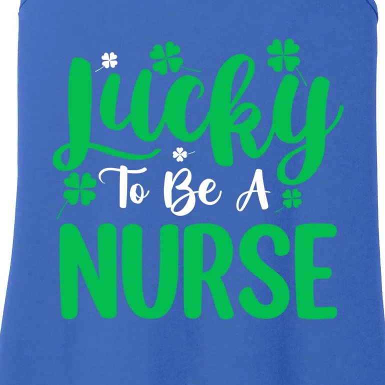 St Patrick's Day Shamrock Lucky To Be A Nurse Irish Culture Cute Gift Ladies Essential Tank