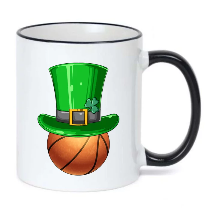 St Patrick's Day Basketball Irish Basketball Leprechaun Hat Gift Black Color Changing Mug