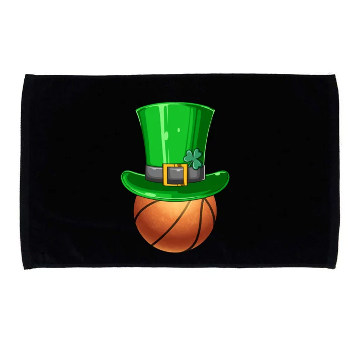 St Patrick's Day Basketball Irish Basketball Leprechaun Hat Gift Microfiber Hand Towel