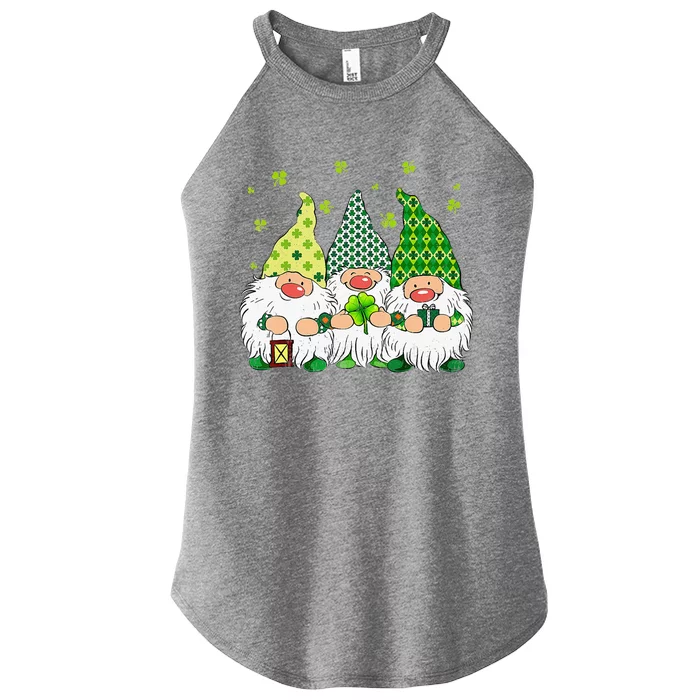 St Patricks Day Irish Gnomes Leprechauns St Pattys Day Women’s Perfect Tri Rocker Tank