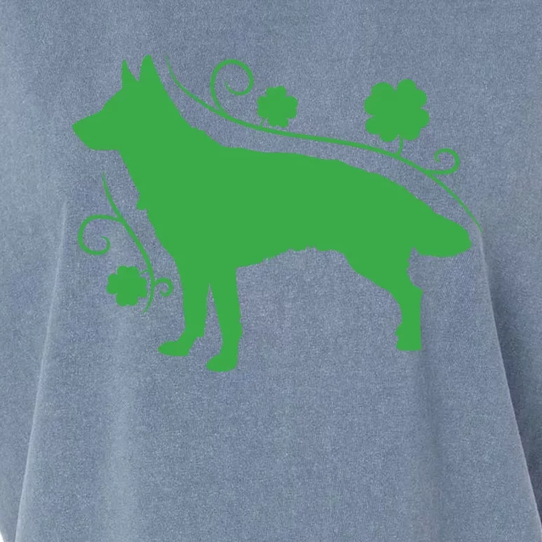 St Patricks Day Green Dog Garment-Dyed Women's Muscle Tee