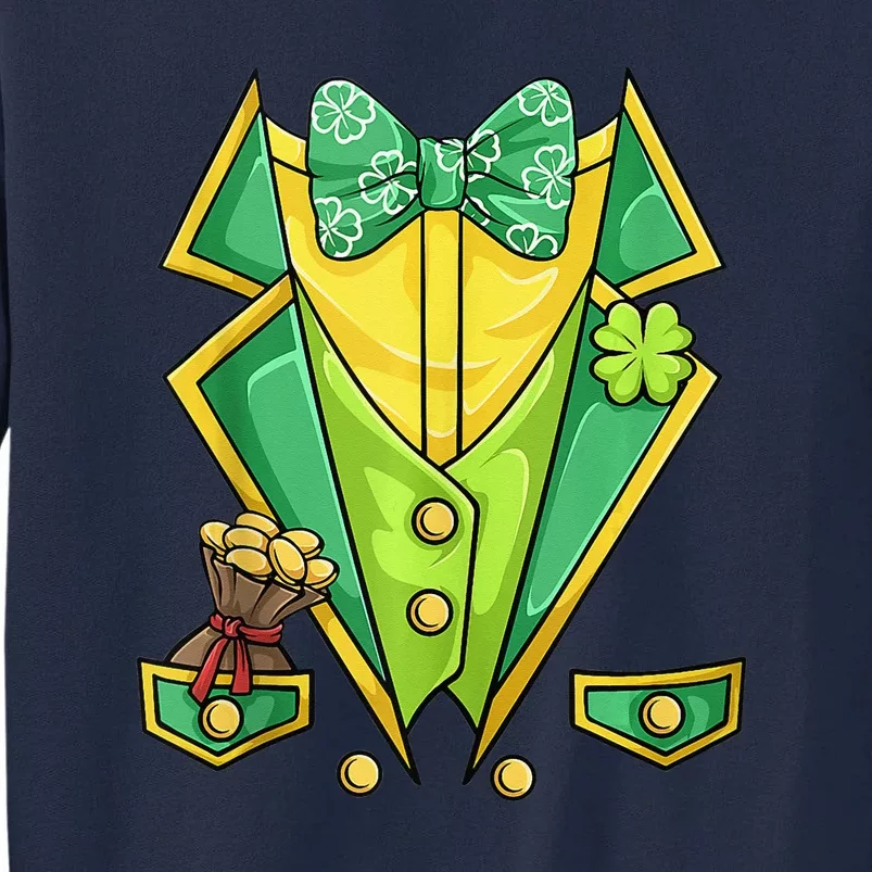 St Patricks Day Irish Tuxedo Leprechaun Costume Tall Sweatshirt