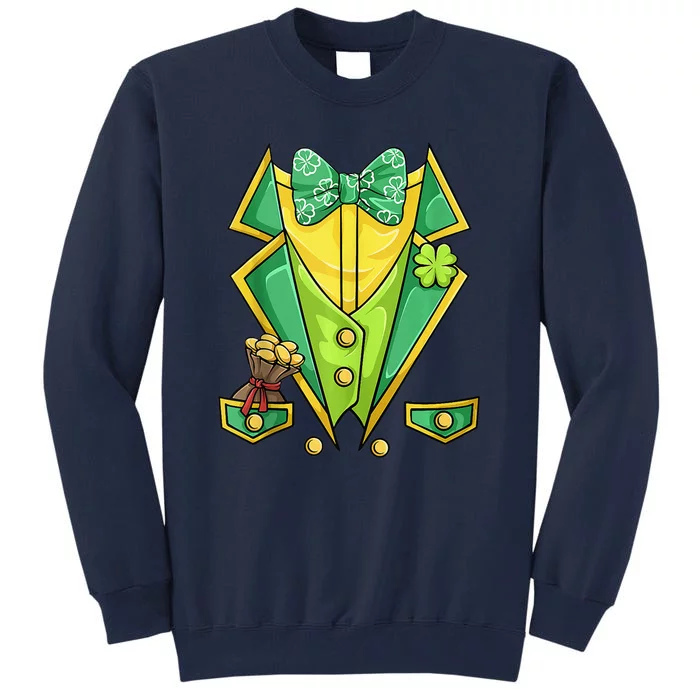 St Patricks Day Irish Tuxedo Leprechaun Costume Tall Sweatshirt