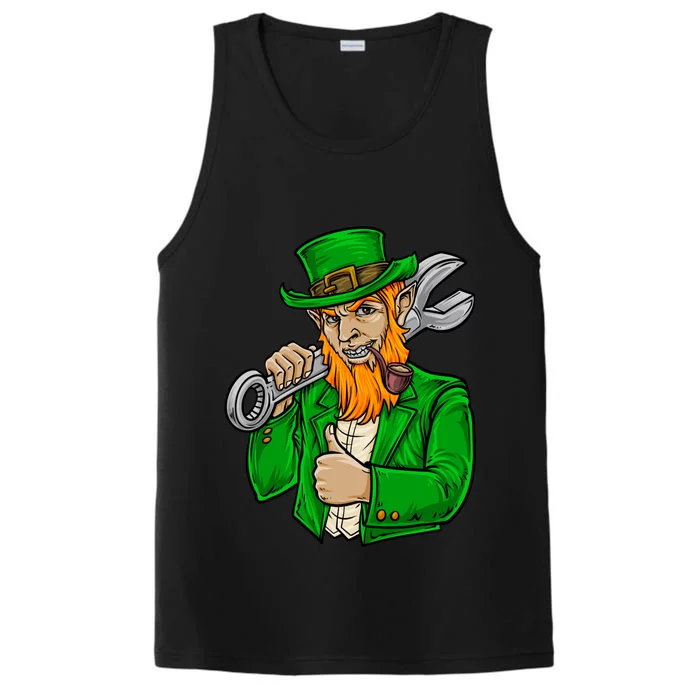 St Pattys Day Irish Leprechaun Car Mechanic Ing Gift Meaningful Gift Performance Tank