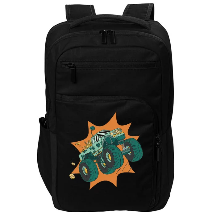 St Patrick's Day Monster Truck Impact Tech Backpack