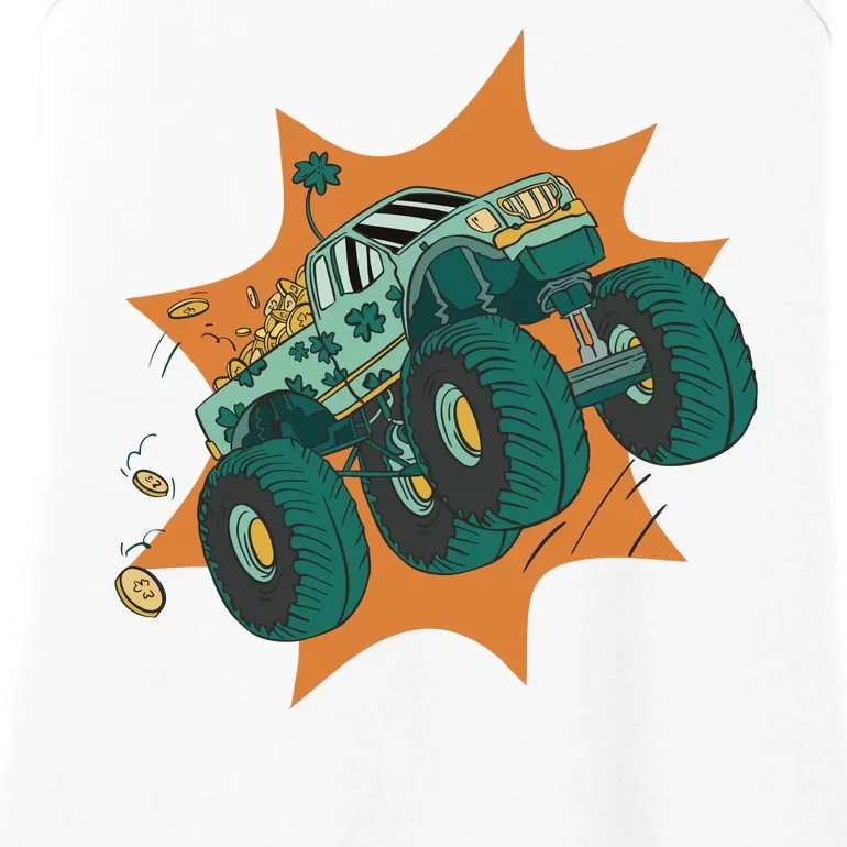 St Patrick's Day Monster Truck Ladies Essential Tank