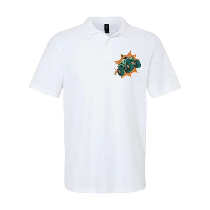 St Patrick's Day Monster Truck Softstyle Adult Sport Polo