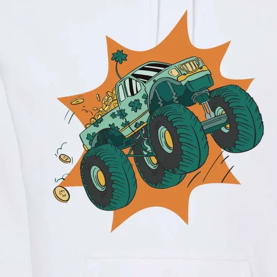 St Patrick's Day Monster Truck Premium Hoodie