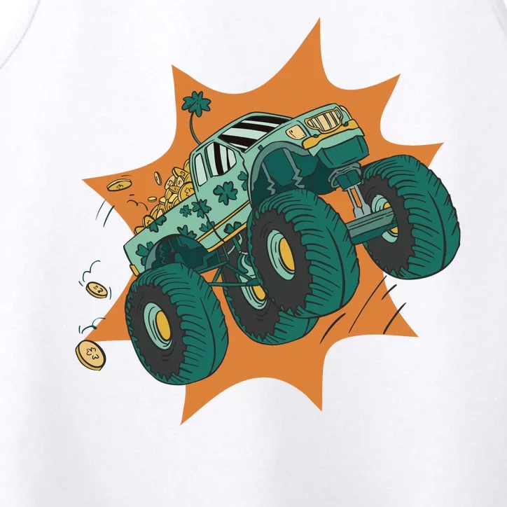 St Patrick's Day Monster Truck Performance Tank