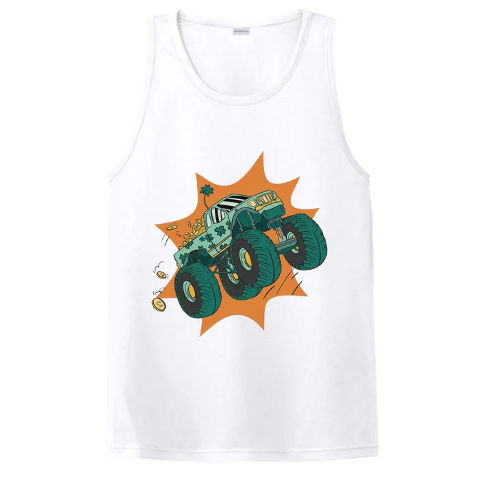 St Patrick's Day Monster Truck Performance Tank