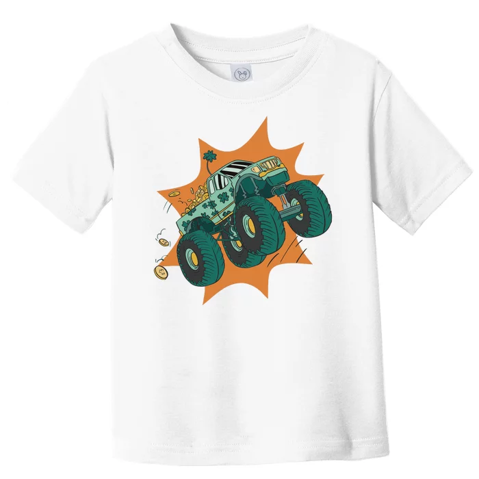 St Patrick's Day Monster Truck Toddler T-Shirt