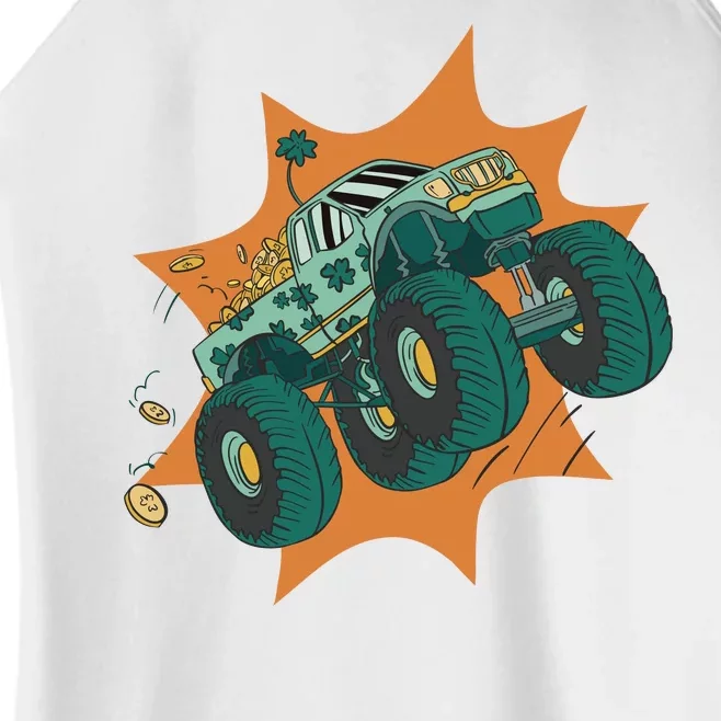 St Patrick's Day Monster Truck Women’s Perfect Tri Rocker Tank