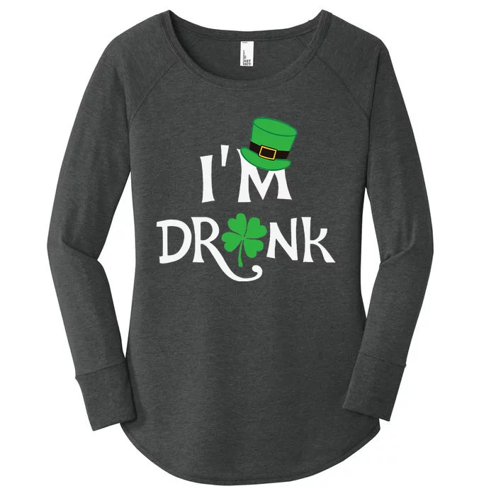 Saint Patrick's Day I'm Drunk Funny Matching Party Women's Perfect Tri Tunic Long Sleeve Shirt