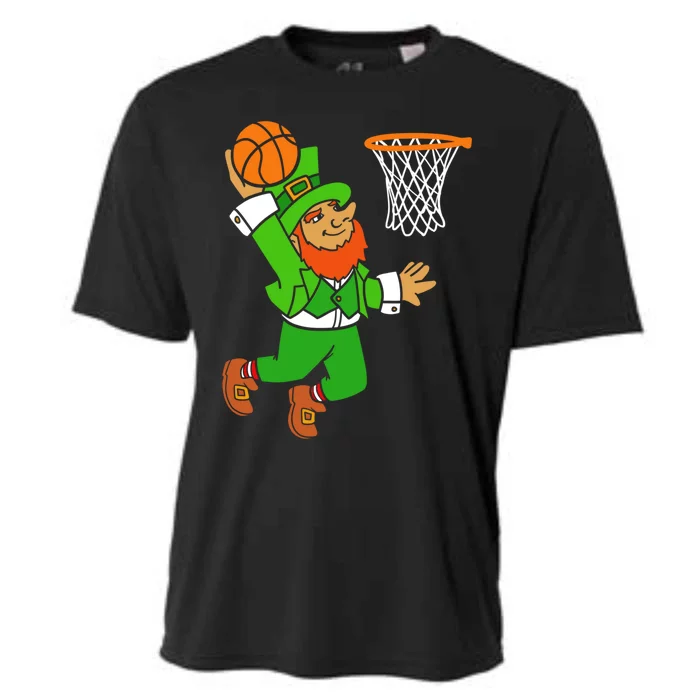 St Patrick's Day Leprechaun Basketball Dunk Sports Costume Gift Cooling Performance Crew T-Shirt