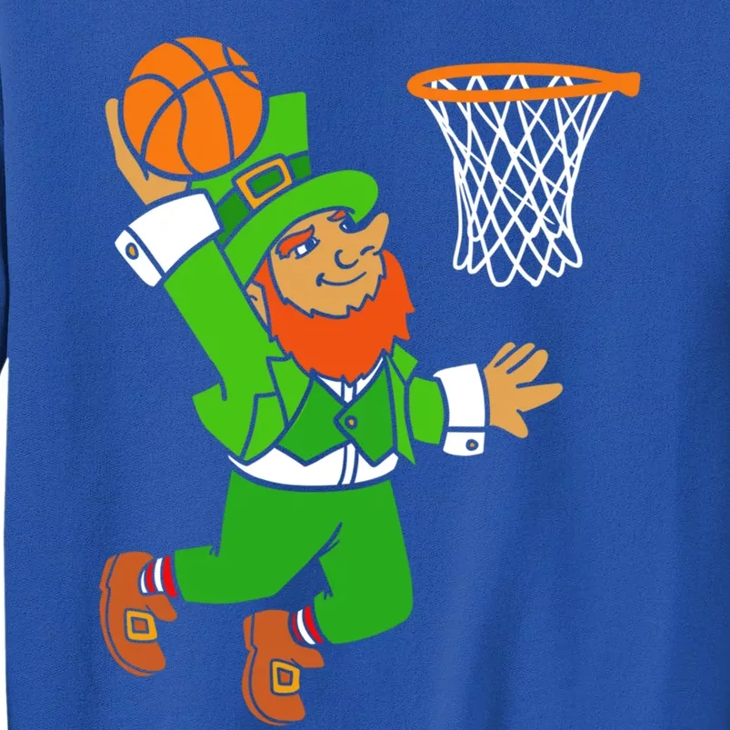 St Patrick's Day Leprechaun Basketball Dunk Sports Costume Gift Tall Sweatshirt