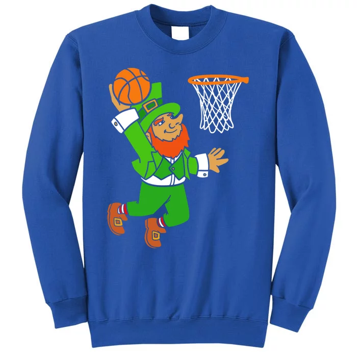 St Patrick's Day Leprechaun Basketball Dunk Sports Costume Gift Tall Sweatshirt